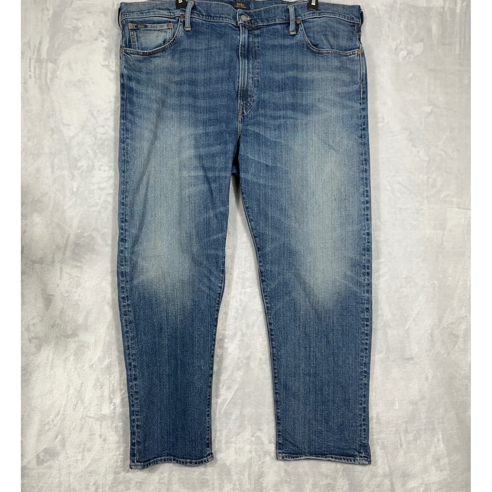 Polo Ralph Lauren Mens Jeans 46B/32 Blue The Prospect Straight Medium Wash Denim